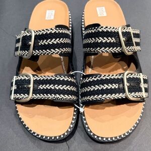 Fitflop Black Two-Bar Slides